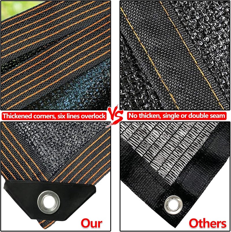 QLOFEI Shade Cloth - 70-90% Sunblock Net for Garden Patio,Shade Sails for Plants Greenhouse Outdoor Pergola Lawn Swimming Sun Shade Cloths for Kennel Chicken Coop Easier to Hang Shade Net Cover - Image 5